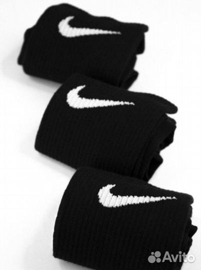 Носки nike высокие чёрные