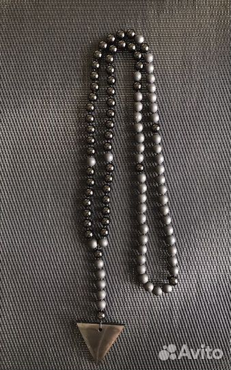 Бусы Морион Шунгит