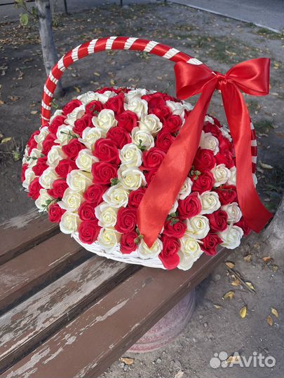 Букет из мыльных роз