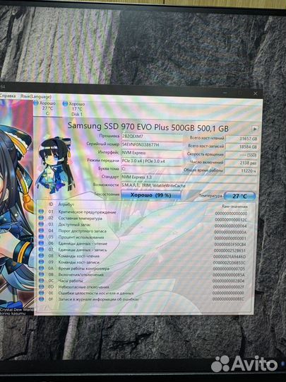 Samsung EVO Plus 500GB ssd m.2 гарантия