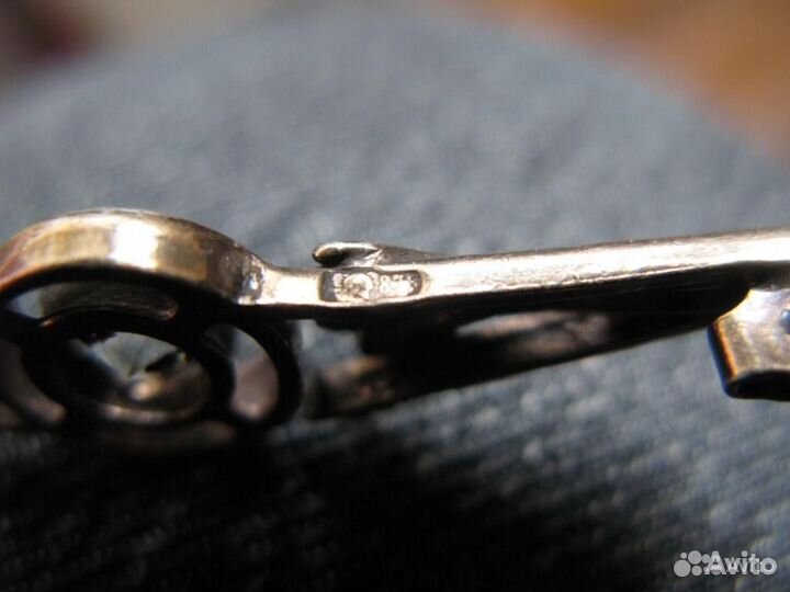 Брошь Серебро 875 голова СССР