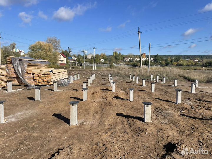 Забивной жб фундамент под дом из газоблока