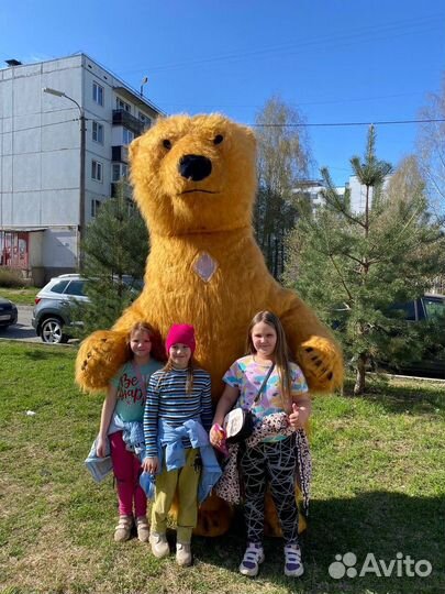 Ростовая кукла мишка 2,6,надувной костюм