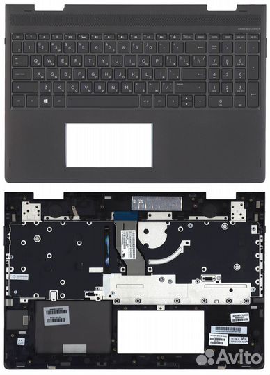Клавиатура к HP Envy x360 15-BQ топкейс, черный