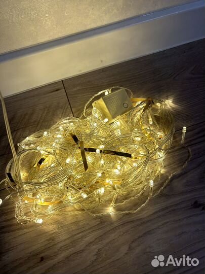 Гирлянда штора 1,5х1,5 Б/У