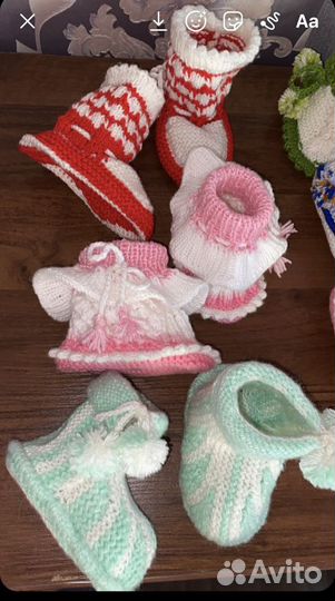 Пинетки вязаные,ручная работа