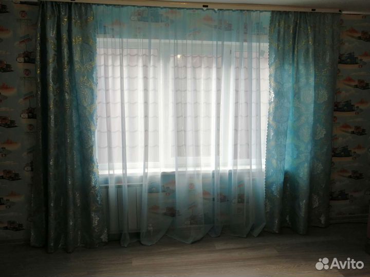 Комплект шторы и тюль бу