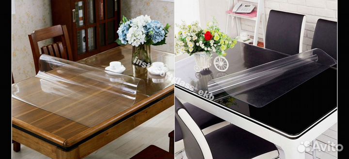 Гибкое/мягкое стекло, силиконовая скатерть