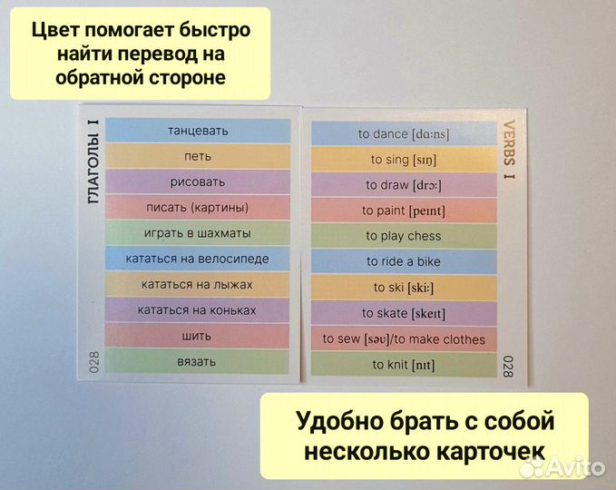 Карточки для изучения английских слов