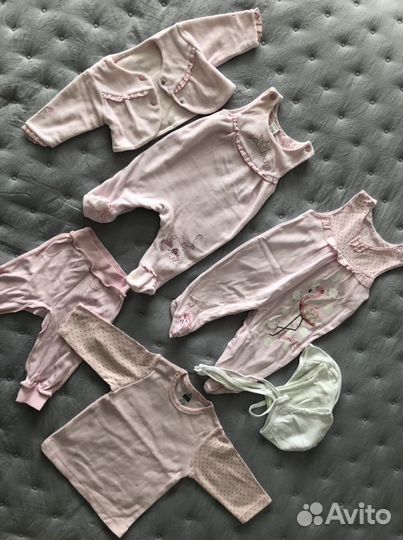 Вещи для девочки 56-62 (2-3 мес)