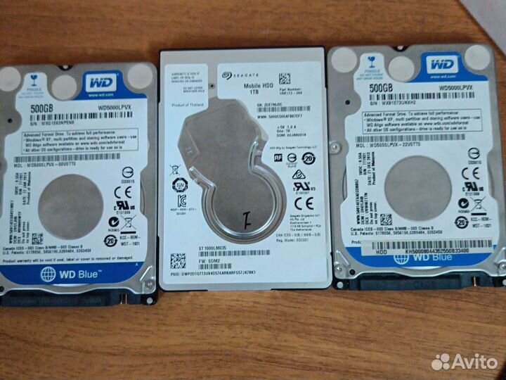 Жесткий диск для ноутбука 1 тб, 500гб, 500гб