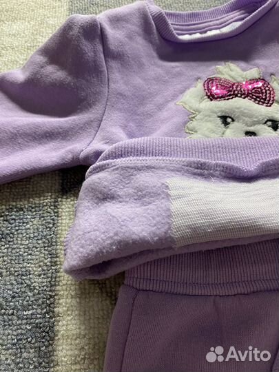 Утепленный костюм для девочки 74