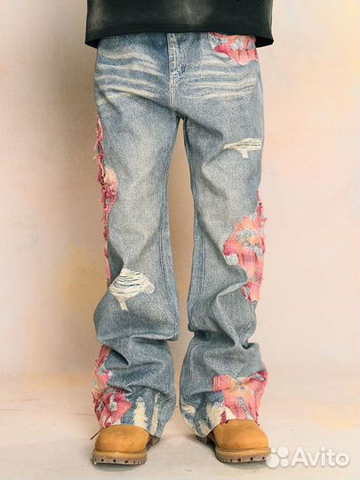 Джинсы y2k archive flowers