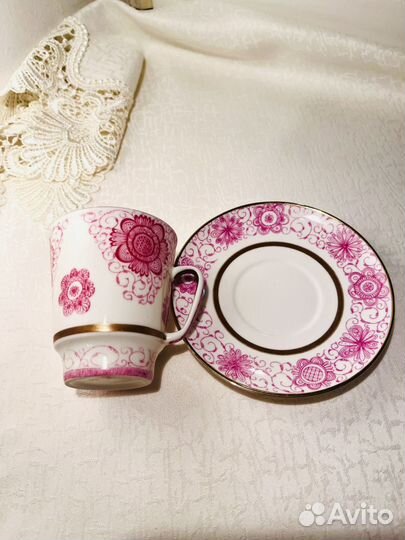 Коллекционные кофейные пары костяного фарфора лфз