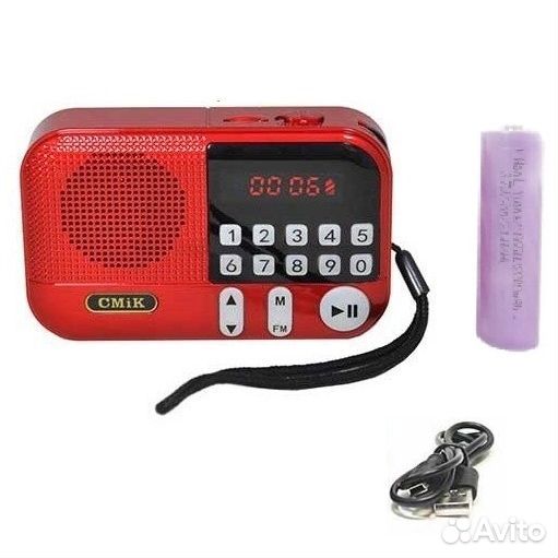 FM мини радиоприемник cmik MK-109E с mp3