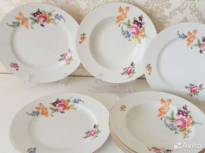 Тарелки мейсенский букет ГДР
