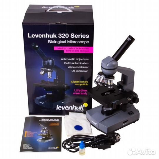 Микроскоп Levenhuk 320 base, монокулярный