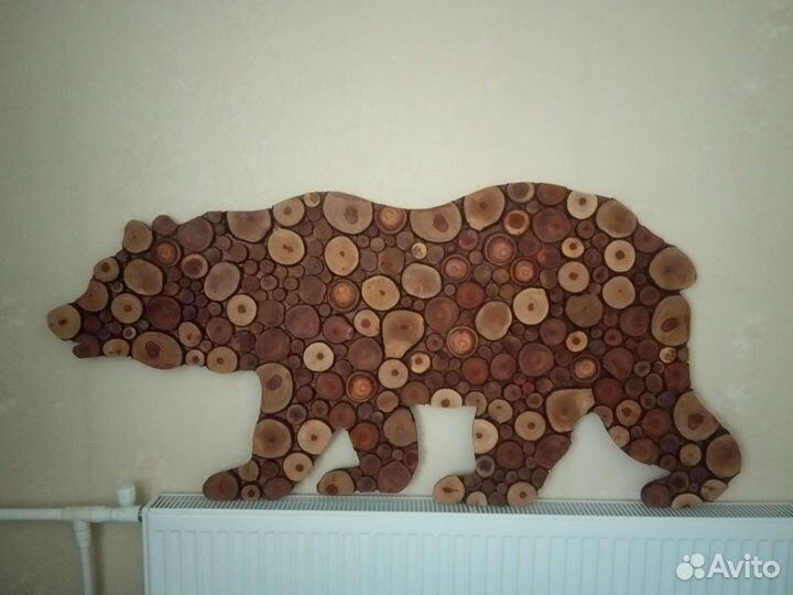 Панно из спилов деревьев