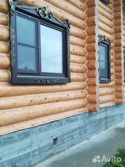 Тёплый шов шлифовка покраска деревянных домов