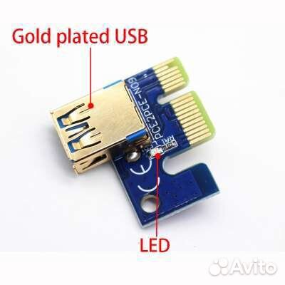 Райзер pci-e 009s led