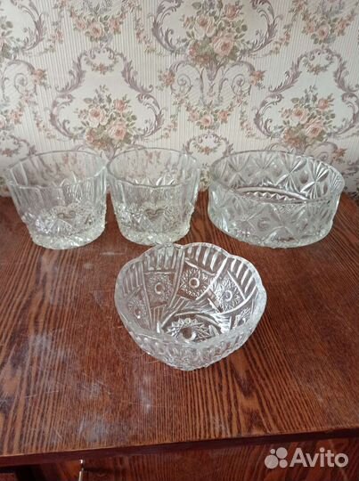 Салатники, блюдо хрусталь СССР