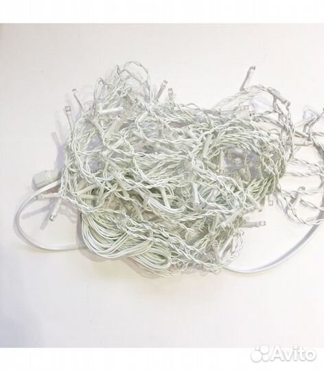 Гирлянда уличная бахрома, 5,1 на 0,9м.Хол. белый