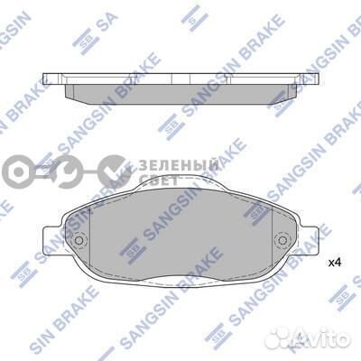 Sangsin brake SP1804 Колодки тормозные передние pe