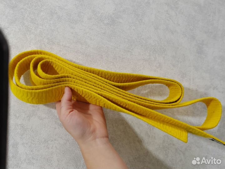 Пояс для кимоно жёлтый