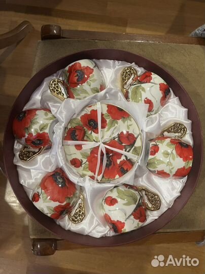 Чайный сервиз на 6 персон 24ct golden plated