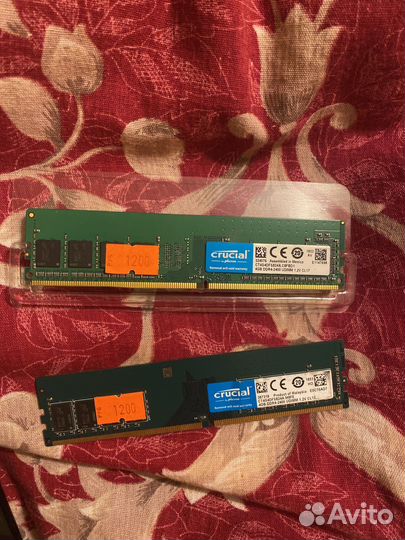 Оперативная память ddr4 8gb crucial 2400