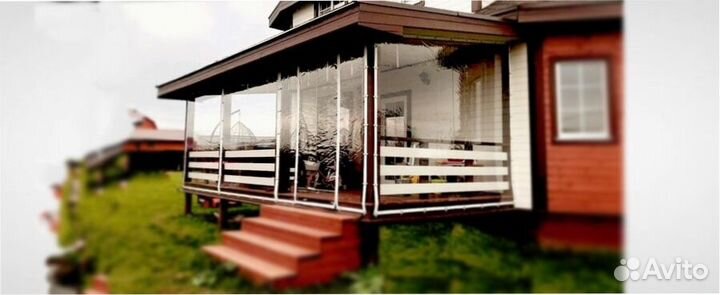 Мягкие окна с москитными пвх сетками для террас