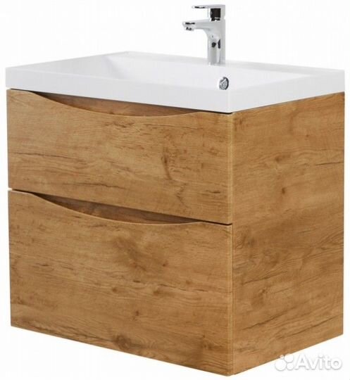 Тумба с раковиной BelBagno Marino-H60 60-BB600/450-LV-MR-AST Rovere Nature