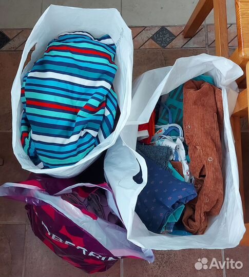 Пакеты с вещами для мальчика на 1,5-2,5 года 3 шт