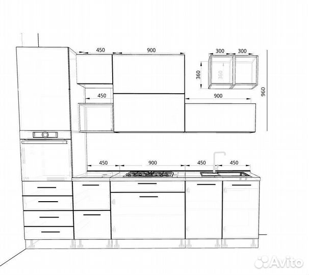 Кухня Тетрис 2.85