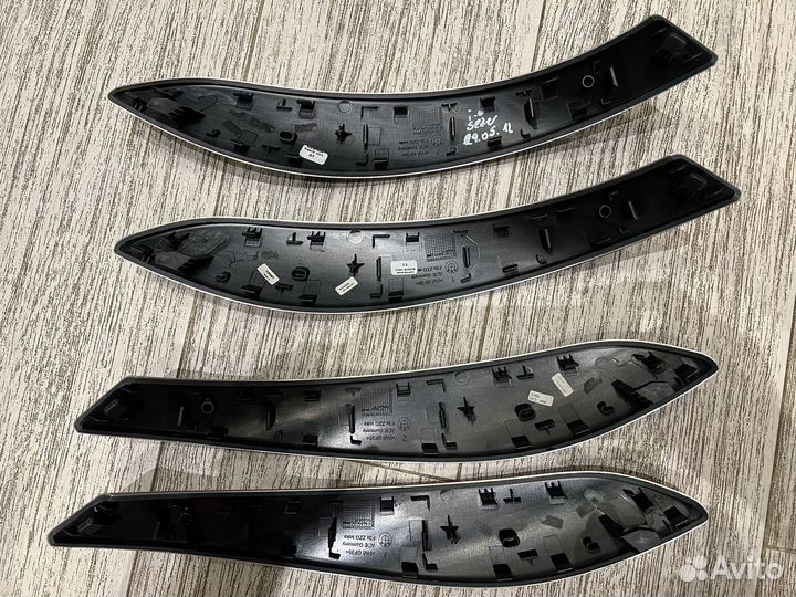 Накладки ручек салона бмв bmw f30 алюминий