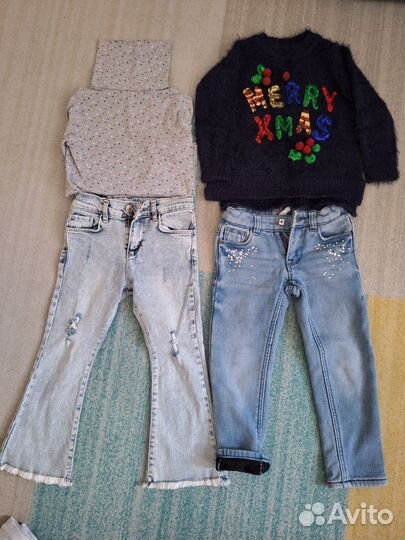 Платья,джинсы,сандалии пакетом 100-110