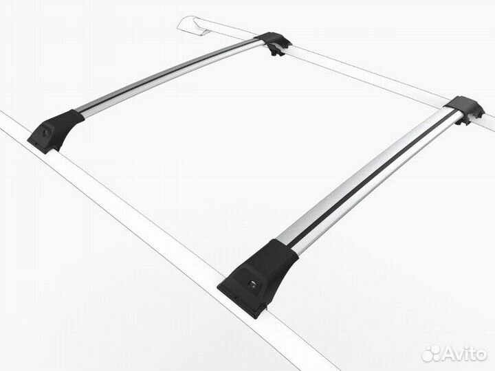 Багажник на рейлинги Tourmaline V1 Silver 106sm