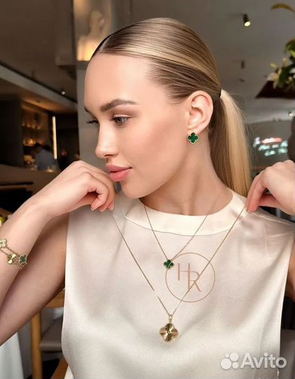 Золотой кулон подвеска Van Cleef