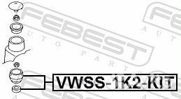 Опора переднего амортизатора ремкомплект vwss1K