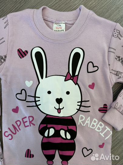 Пижама для девочки 1 годик