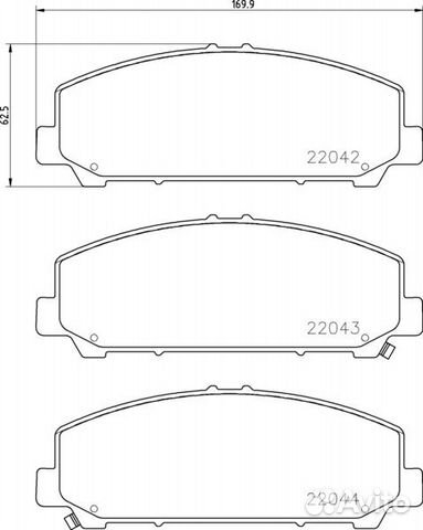 Колодки тормозные дисковые перед