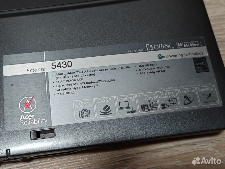 Ноутбук Acer Extensa 5430