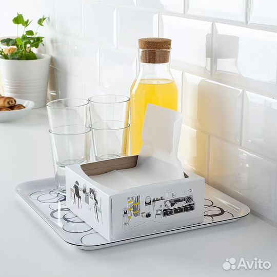 Новые бумажные салфетки и б/у салфетницы, IKEA