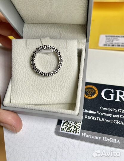 Кольцо серебро с муассанитом (Бриллиант иск) 18р-р