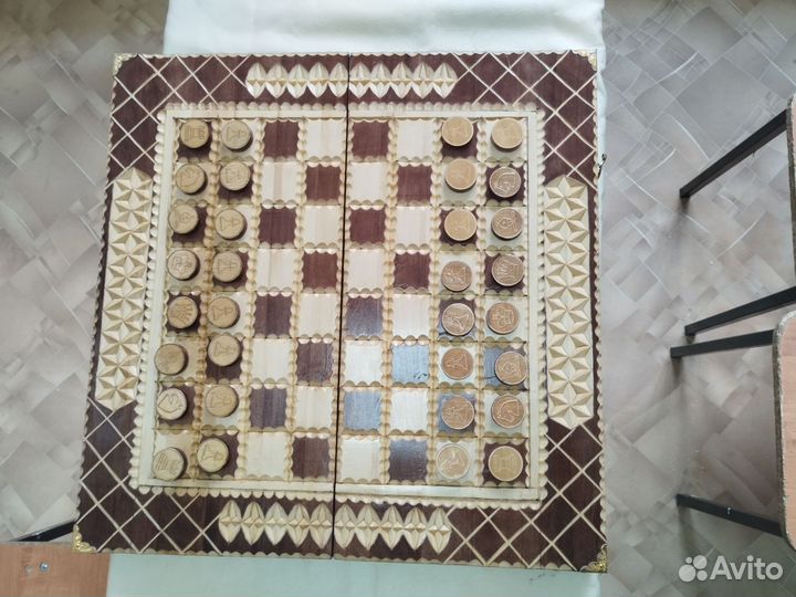 Нарды ручной работы, резные