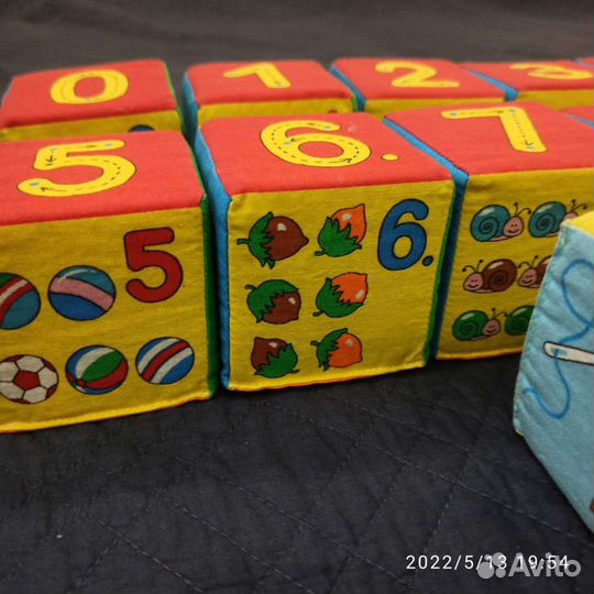 Кубики мягкие развивающие