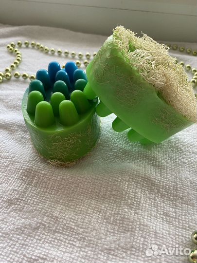 Массажное мыло с люфой, мыло с люфой