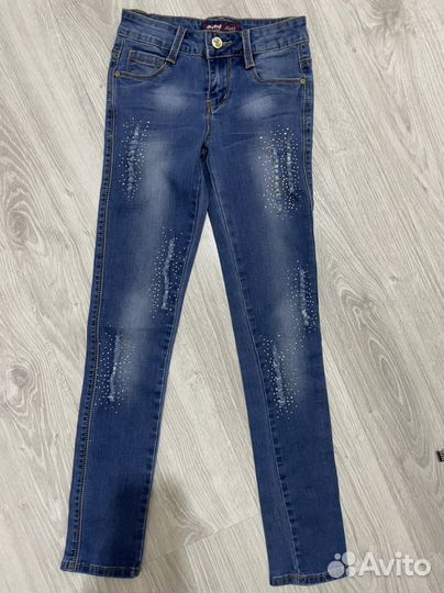 Джинсы и джинсовый сарафан 10/11/12 лет