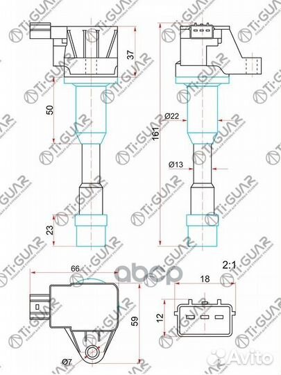 Катушка зажигания TG-30521-PWA-003* tiguar 305