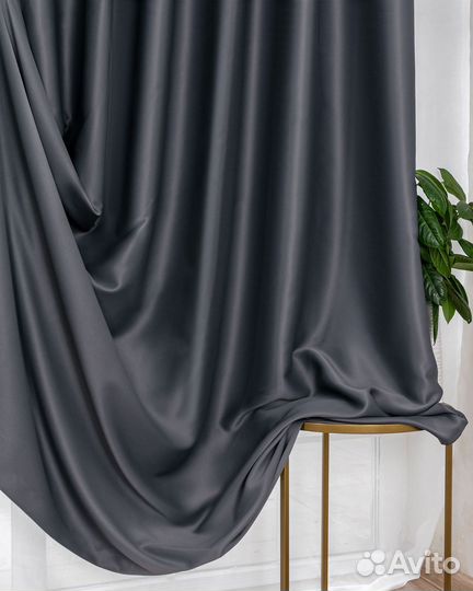 Комплект штор блэкаут Марсель Серый